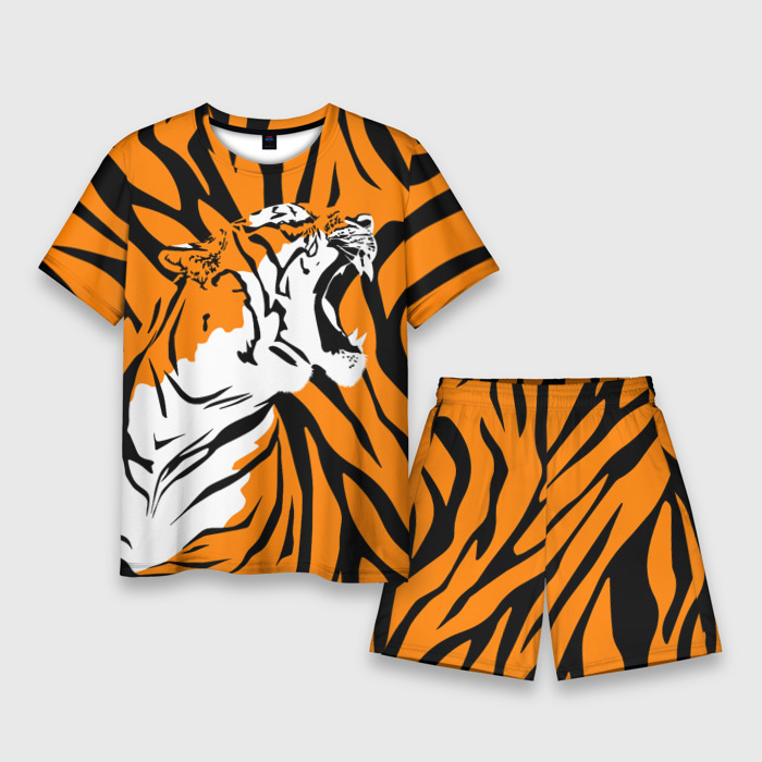 Мужской костюм с шортами 3D Тигровый окрас ❤ — купить по выгодной цене на  «Все Футболки.Ру» | Принт — 3039307 в Санкт-Петербурге
