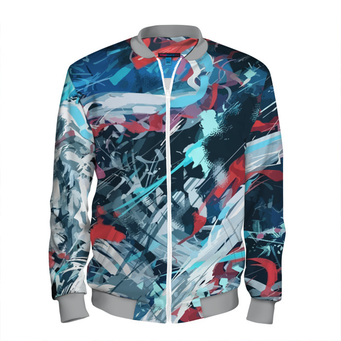 Мужской бомбер 3D Abstraction design pattern фото