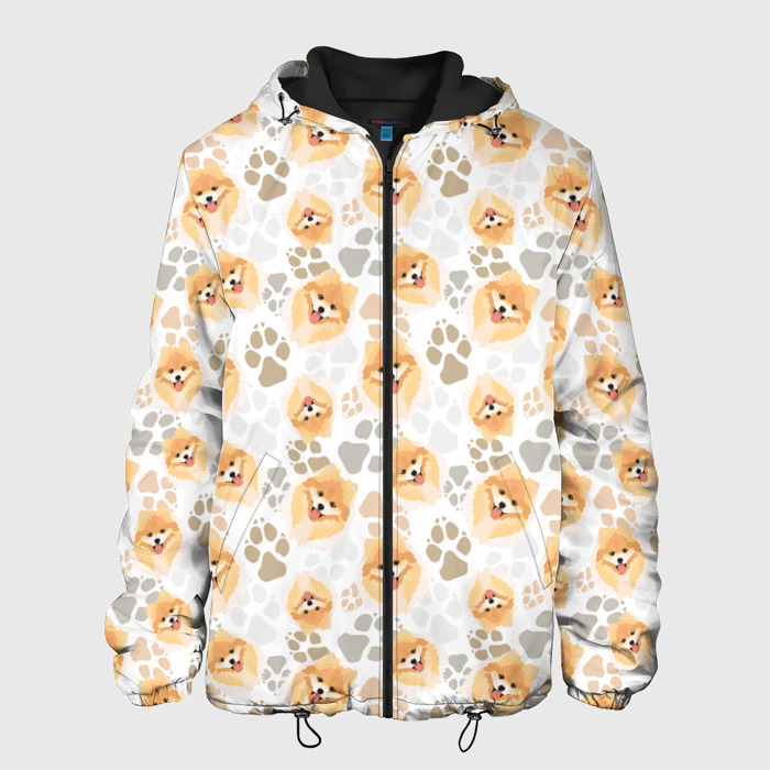 Мужская куртка 3D Собака Чау Чау фото