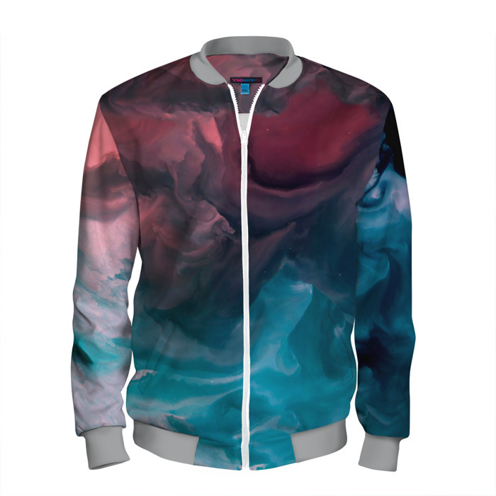 Мужской бомбер 3D Туманная вода фото