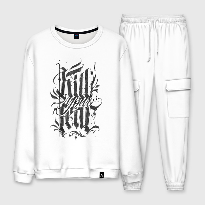Мужской костюм хлопок Kill your fear фото