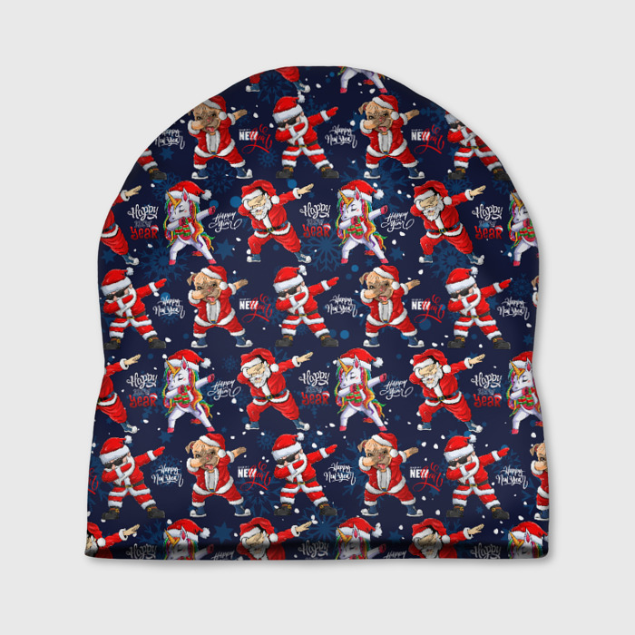 Шапка 3D Новогодний Даб паттерн   New Years Dabbing pattern фото