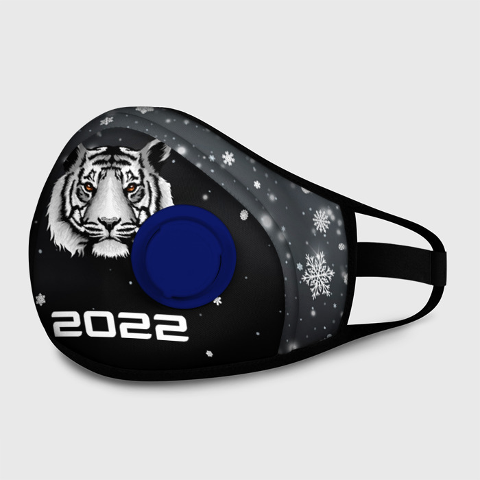 Маска из неопрена Новогодний тигр символ 2022 фото