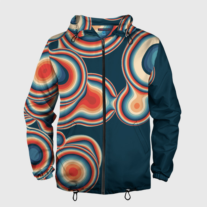 Мужская ветровка 3D Растекающиеся пятна фото
