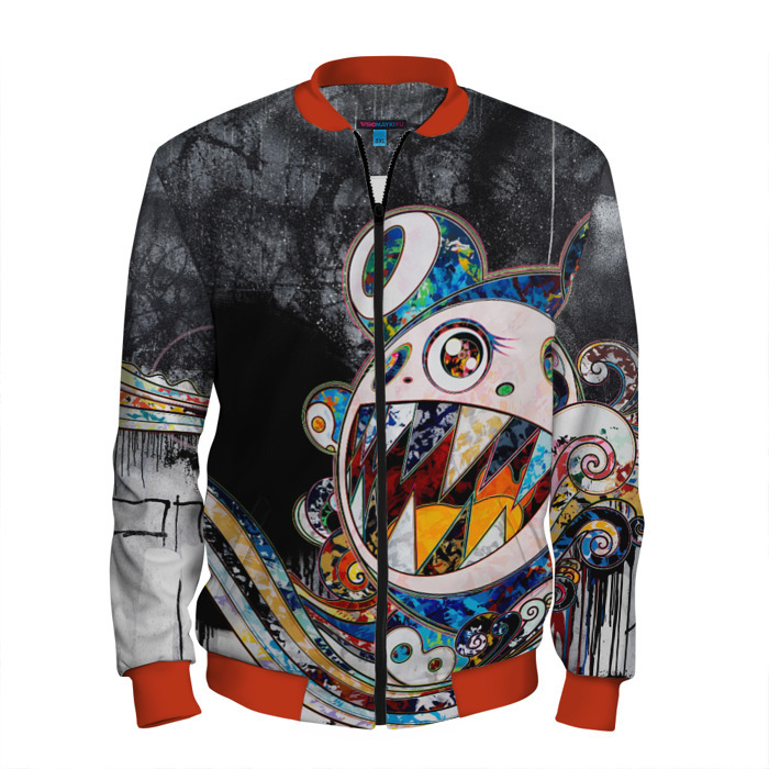 Мужской бомбер 3D Стрит-арт Такаси Мураками фото
