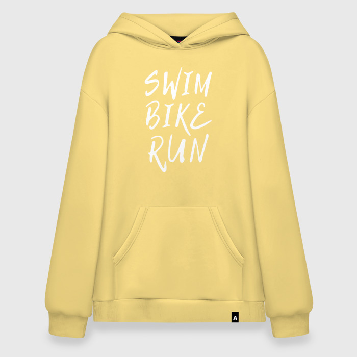 Худи SuperOversize хлопок SWIM BIKE RUN фото
