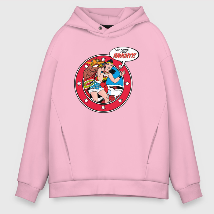 Мужское худи Oversize хлопок Нет времени быть непослушным! фото