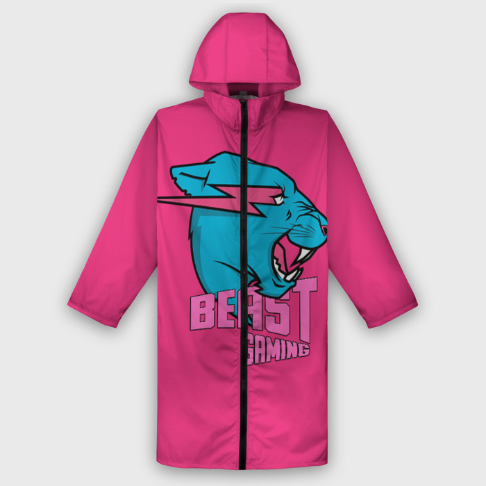 Дождевик унисекс 3D Mr Beast Gaming Full Print (Pink edition) фото