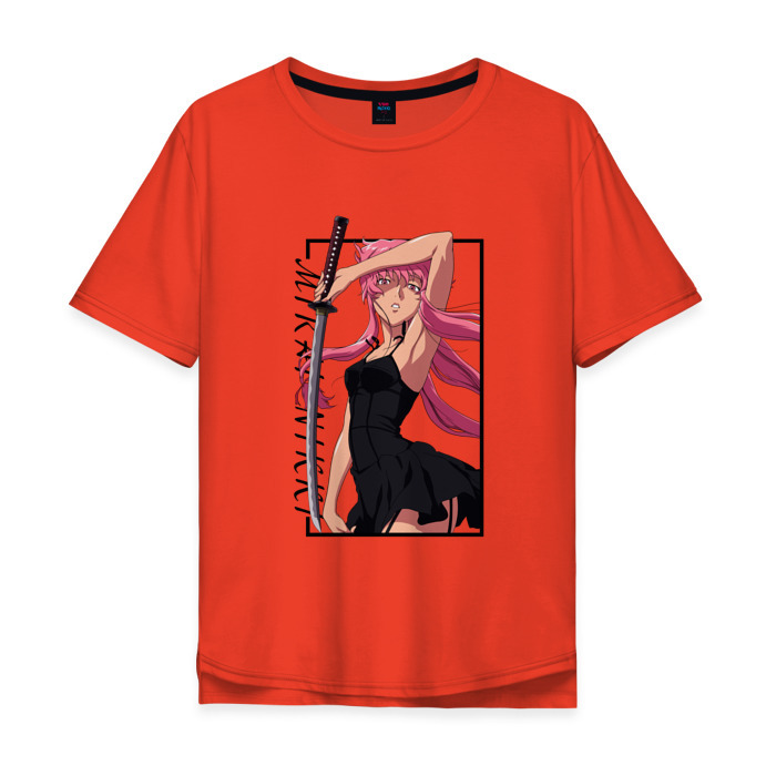 Мужская футболка хлопок Oversize Юно Гасай. Дневник будущего фото
