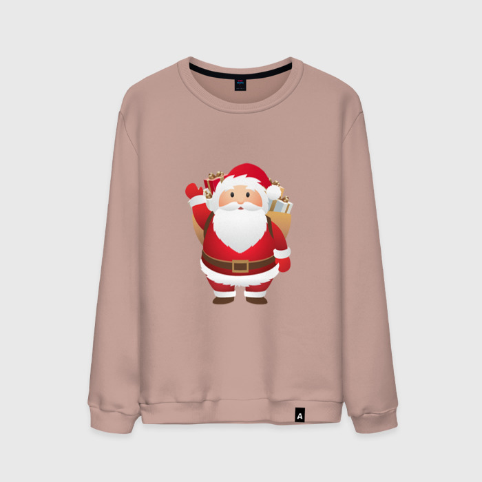 Мужской свитшот хлопок Санта Клаус  подарки фото