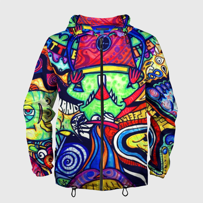 Мужская ветровка 3D ПСИХОДЕЛЛА фото