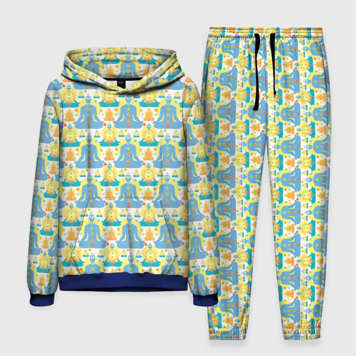 Мужской костюм 3D (с толстовкой) Йога (медитация) фото