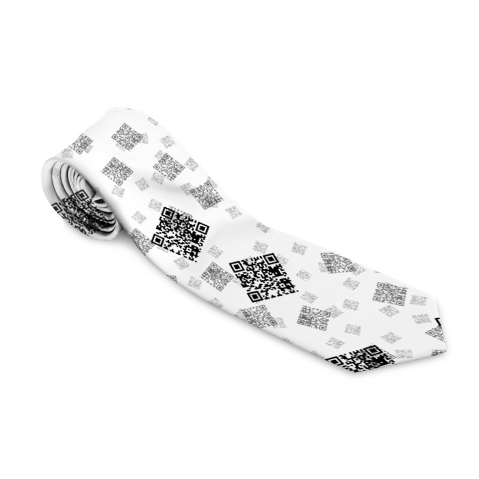 Галстук 3D PATTERN | QR CODE фото