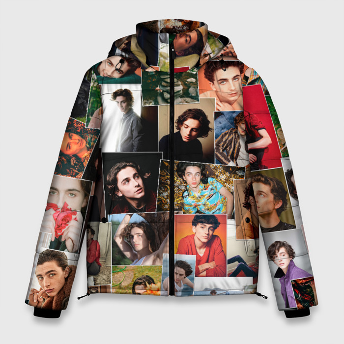 Мужская зимняя куртка 3D Тимоти цветной коллаж фото