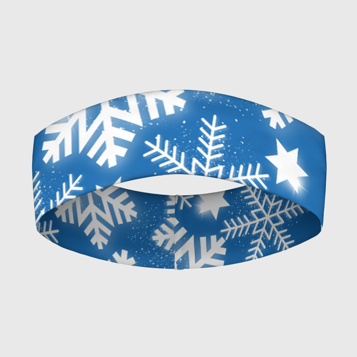 Повязка на голову 3D Снежное небо фото