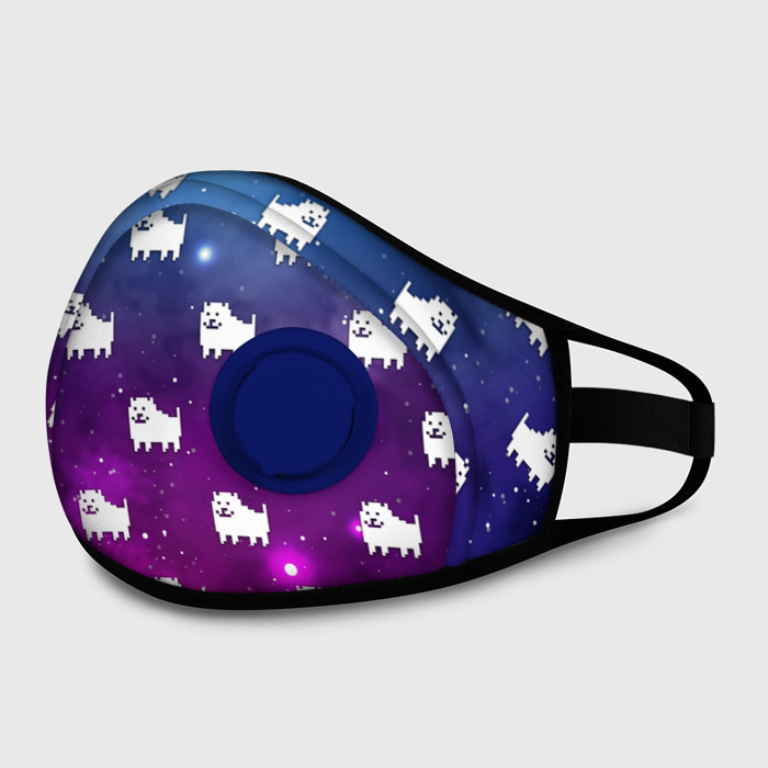 Маска из неопрена UNDERTALE DOGS PATTERN SPACE фото