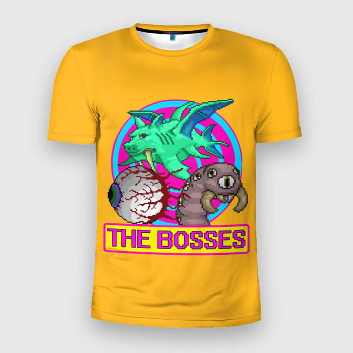 Мужская футболка 3D Slim The Bosses of Terraria фото