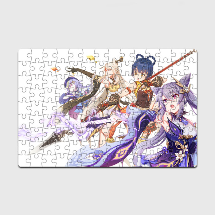 Головоломка Пазл магнитный 126 элементов ГЕРОИНИ ИГРЫ ГЕНШИН ИМПАКТ АТАКУЮТ фото