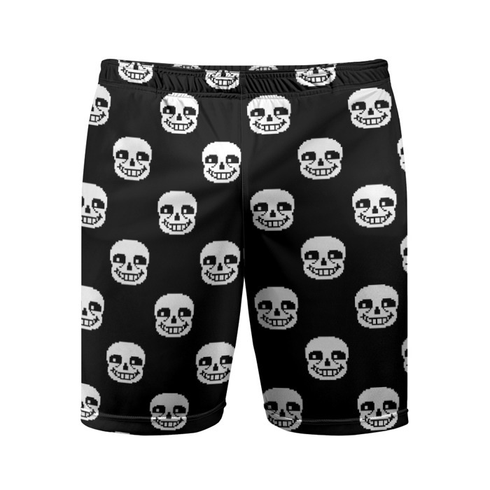 Мужские шорты спортивные UNDERTALE SANS SKULL FACE PATTERN | УЗОР фото