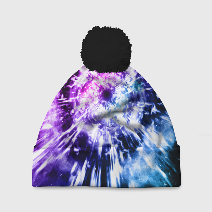 Шапка 3D c помпоном НЕОНОВЫЙ ВЗРЫВ   NEON BURST фото