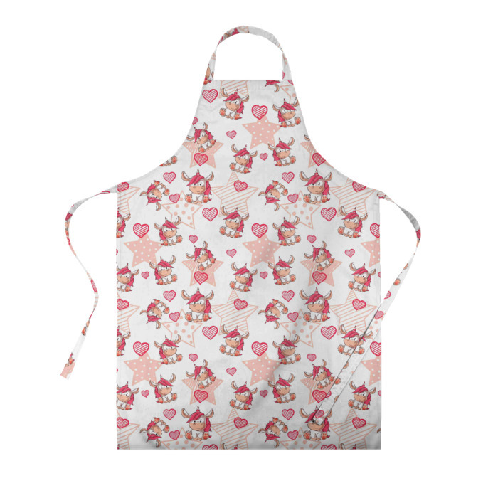 Фартук 3D Маленькие единороги паттерн фото