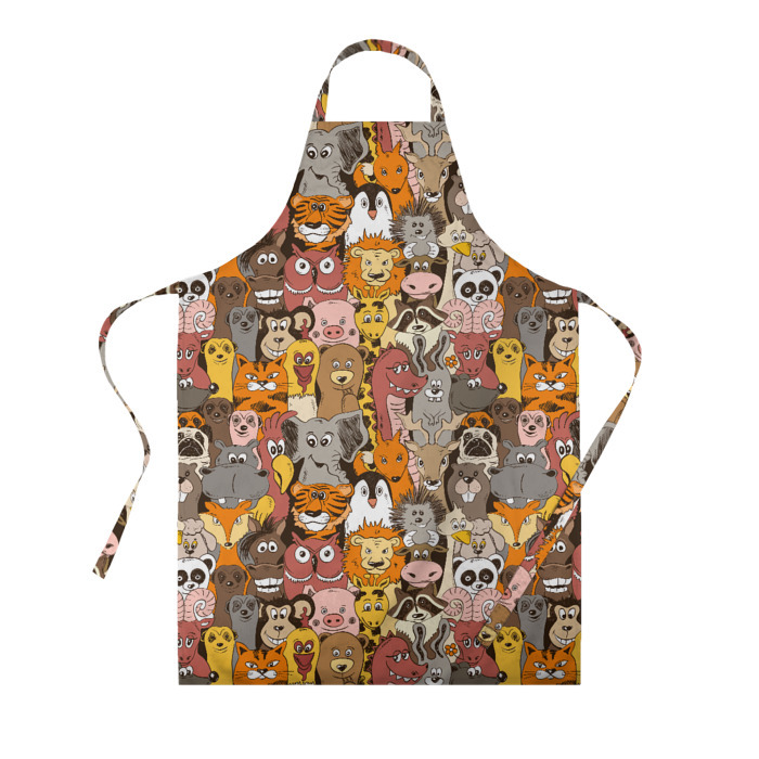 Фартук 3D Зоопарк (разные звери) фото