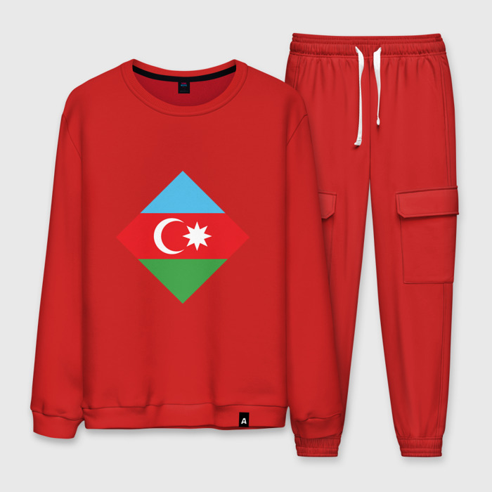 Мужской костюм хлопок Flag Azerbaijan фото