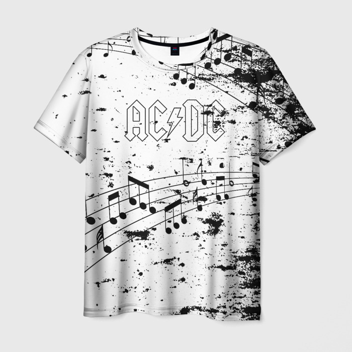 Мужская футболка 3D [AC DC]   Музыкальные ноты фото