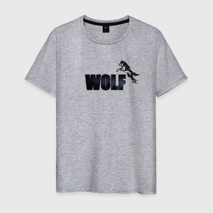 Мужская футболка хлопок Wolf brand фото