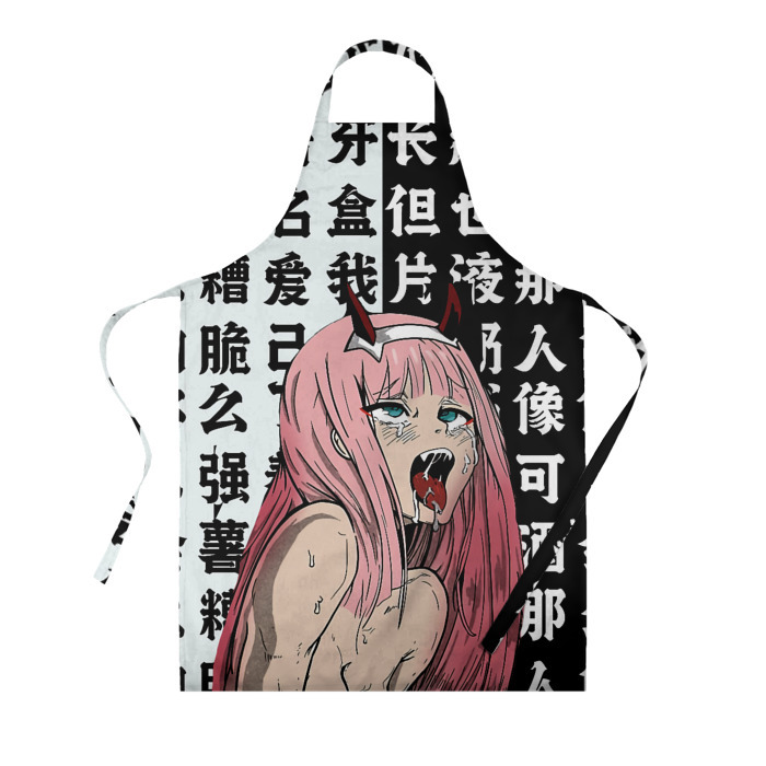 Фартук 3D AHEGAO ZERO TWO  | Зеро ту ахегао фото