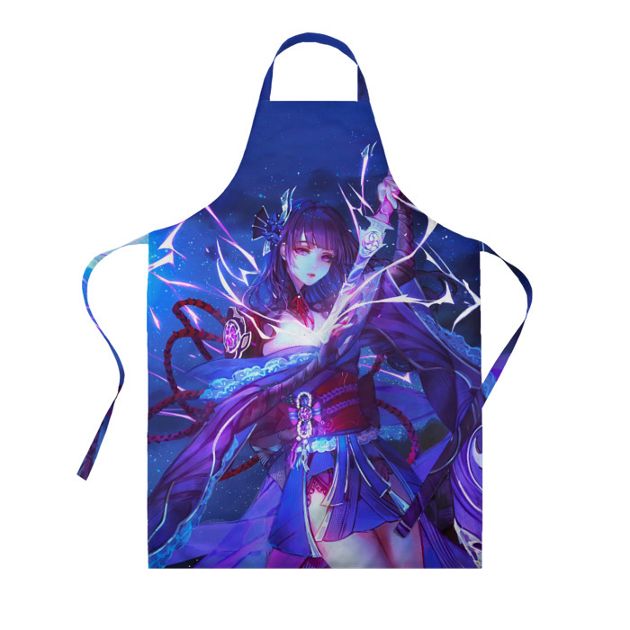 Фартук 3D Шогун Райден под луной   Геншин Импакт фото