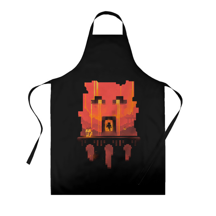 Фартук 3D Minecrafts hell фото