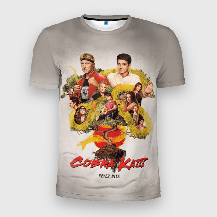Мужская футболка 3D Slim КОБРА КАЙ    COBRA KAI фото
