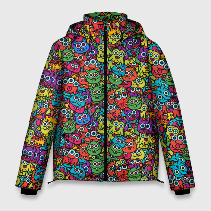 Мужская зимняя куртка 3D Забавные Монстрики фото