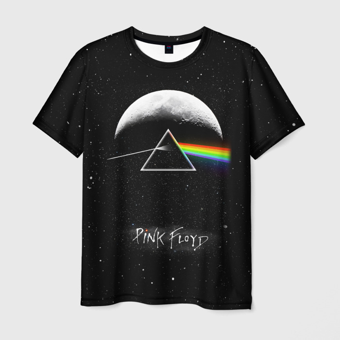 Мужская футболка 3D PINK FLOYD LOGO | ПИНК ФЛОЙД ЗВЕЗДЫ фото