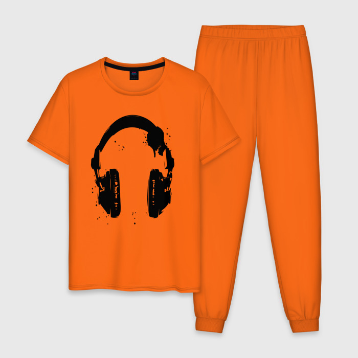 Мужская пижама хлопок Headphones   наушники фото