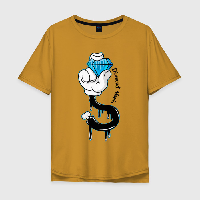 Мужская футболка хлопок Oversize Diamond mania фото