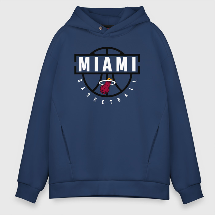Мужское худи Oversize хлопок MIAMI HEAT NBA | МАЯМИ ХИТ НБА фото