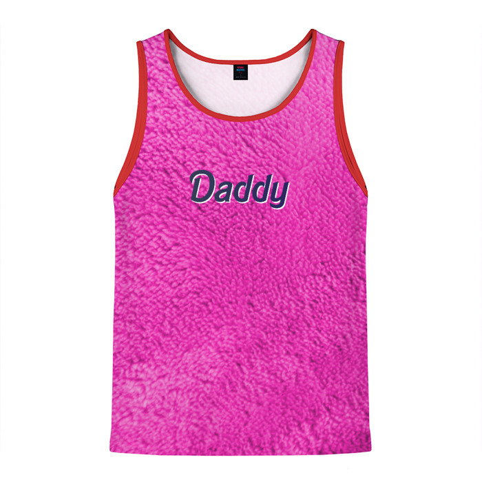 Мужская майка 3D Daddy pink фото
