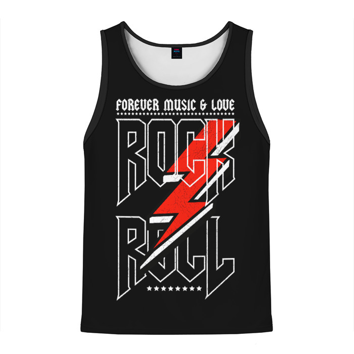 Мужская майка 3D Rock and Roll Forever фото