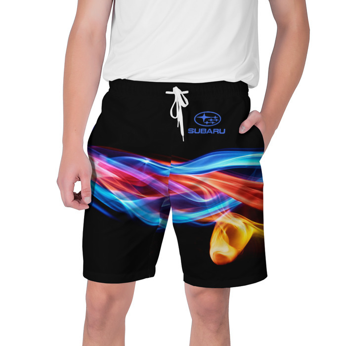 Мужские шорты 3D Subaru Пламя огня. фото