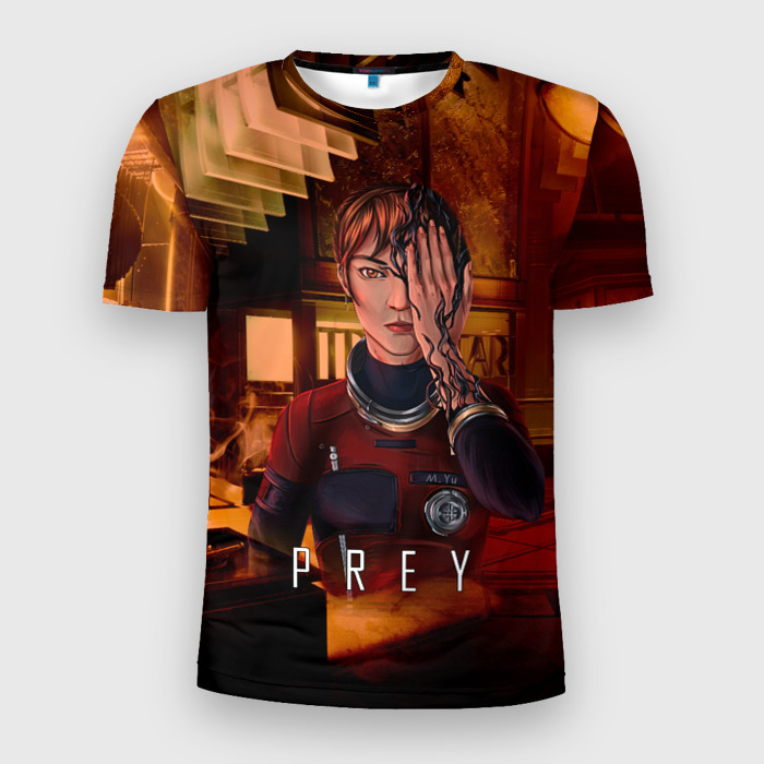 Мужская футболка 3D Slim Prey Зараженная фото