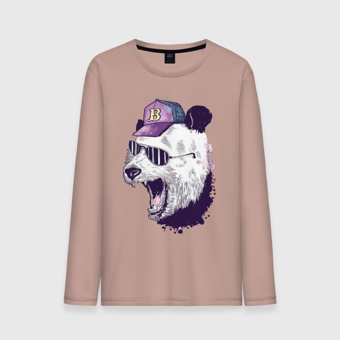 Мужской лонгслив хлопок Cool panda фото