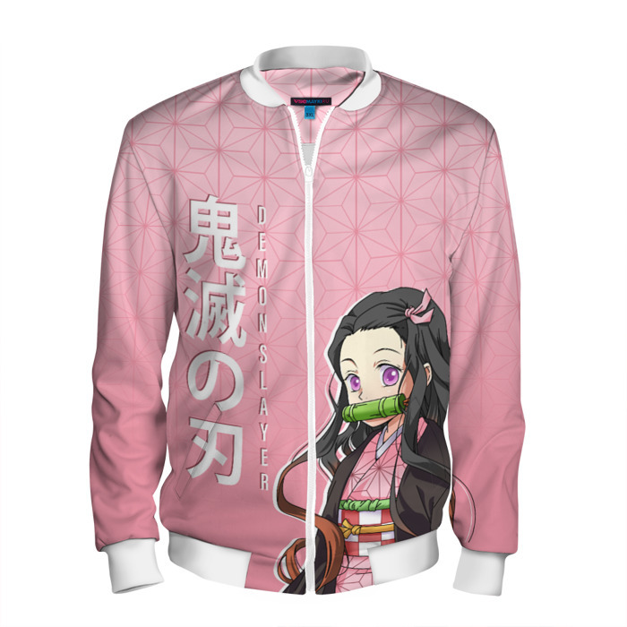 Мужской бомбер 3D НЕДЗУКО | DEMON SLAYER | КЛИНОК фото