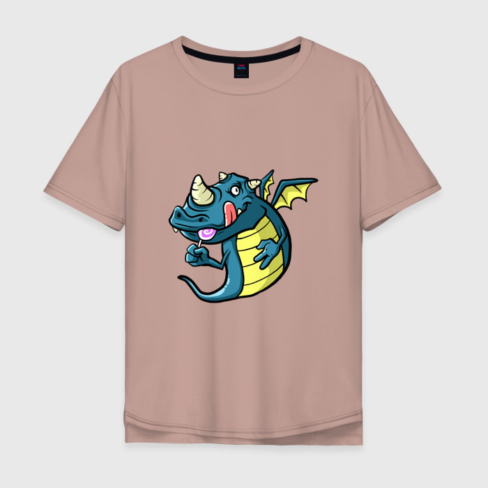 Мужская футболка хлопок Oversize Обжора Бак фото