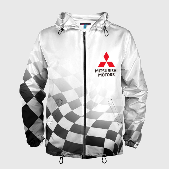Мужская ветровка 3D Митсубиси Mitsubishi финишный флаг фото