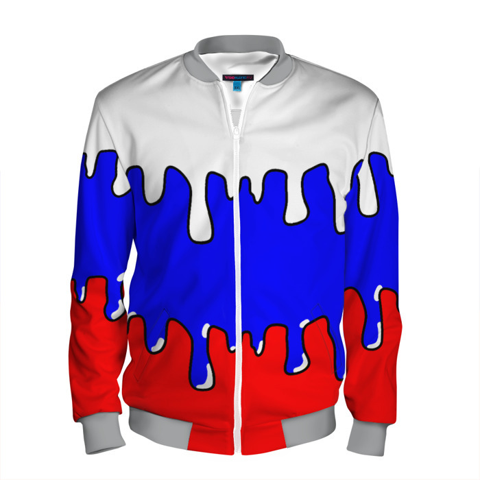 Мужской бомбер 3D Триколор | Необычный фото