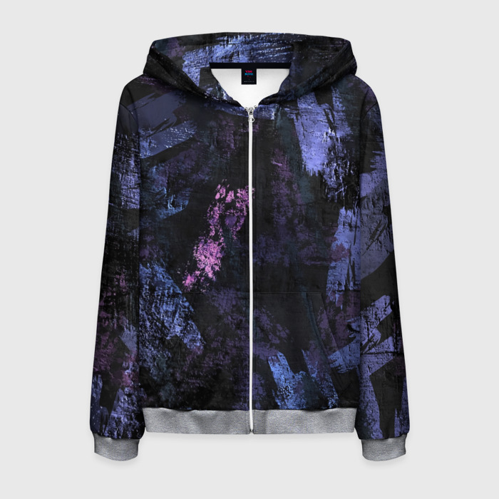 Мужская толстовка 3D на молнии Синий милитари фото