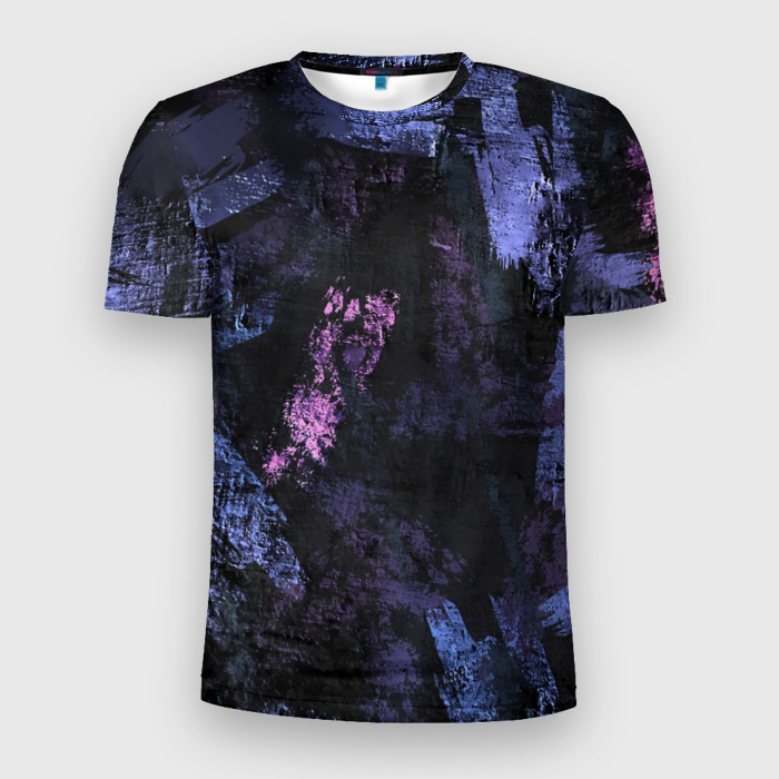 Мужская футболка 3D Slim Синий милитари фото