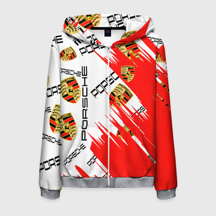 Мужская толстовка 3D на молнии porsche   sport. фото